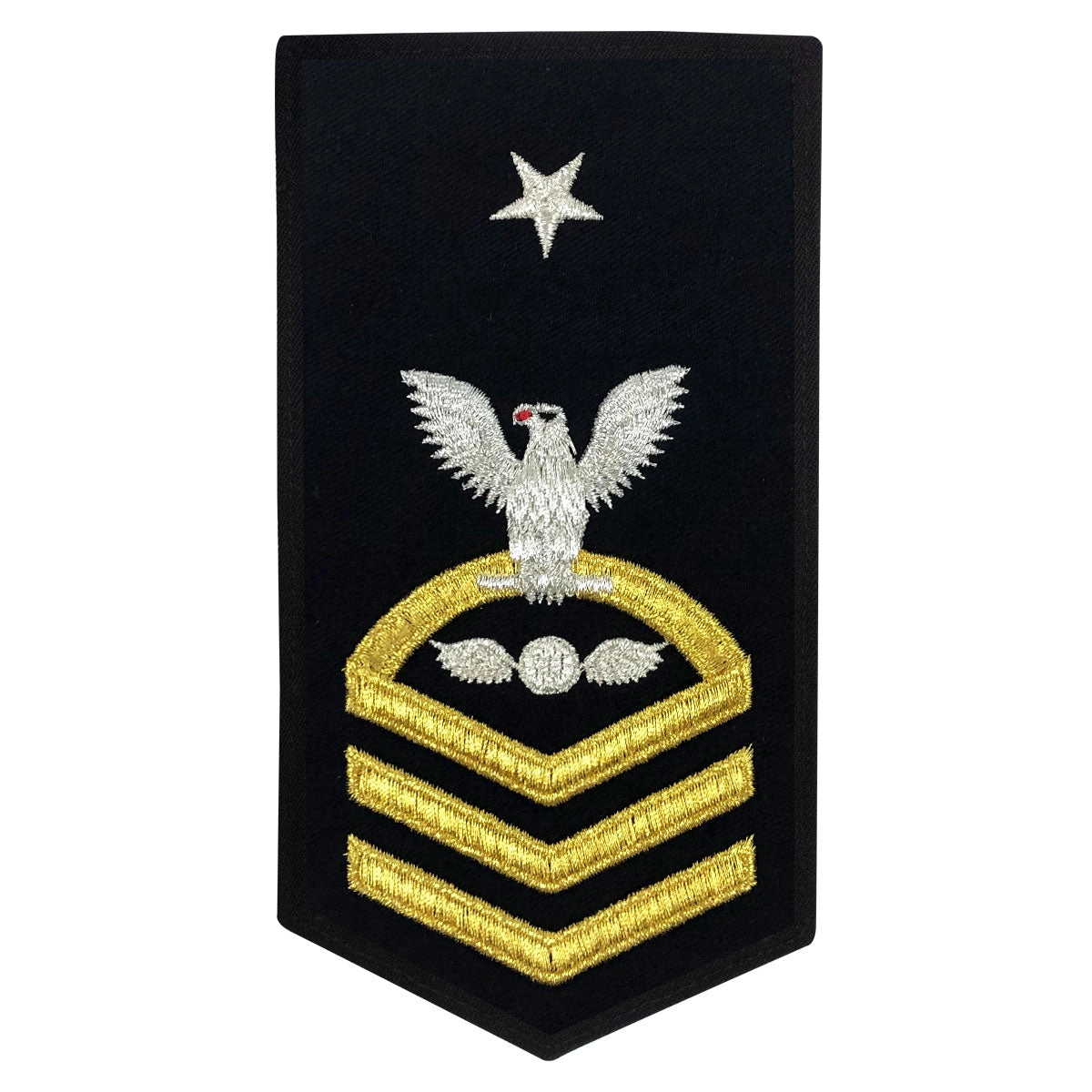 Picture of US Navy Rating Badges E8 Female Rating Ae Aviation Electricians Mate: Seaworthy Gold On Blue
