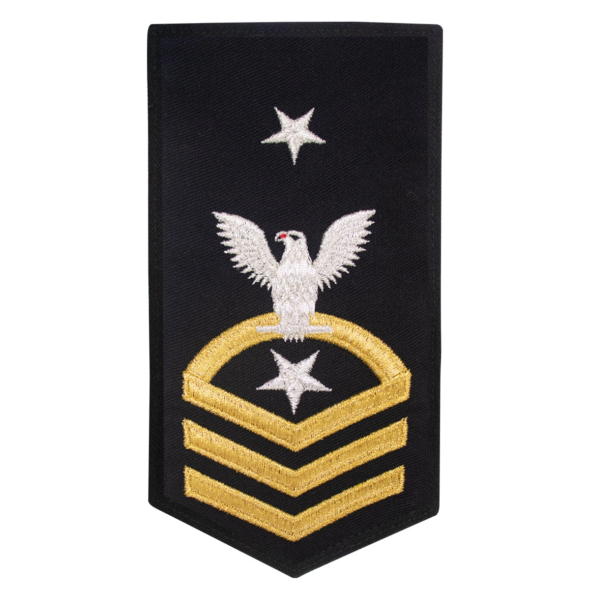 Picture of US Navy Rating Badges E8 Female Rating Csc Command Senior Chief: Seaworthy Gold On Blue