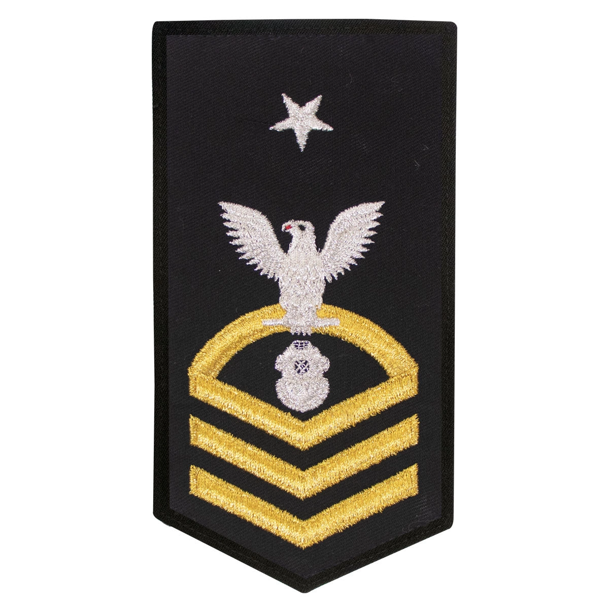 Picture of US Navy Rating Badges E8 Female Rating Nd Diver: Seaworthy Gold On Blue