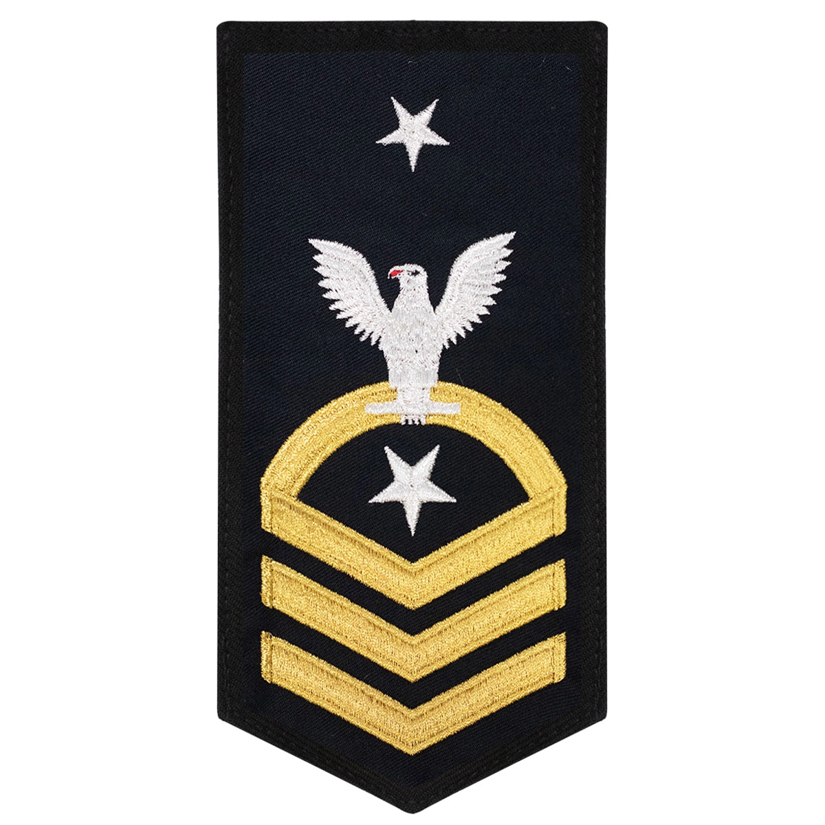 Picture of US Navy Rating Badges E8 Male Rating Command Senior Chief: Seaworthy Gold On Blue