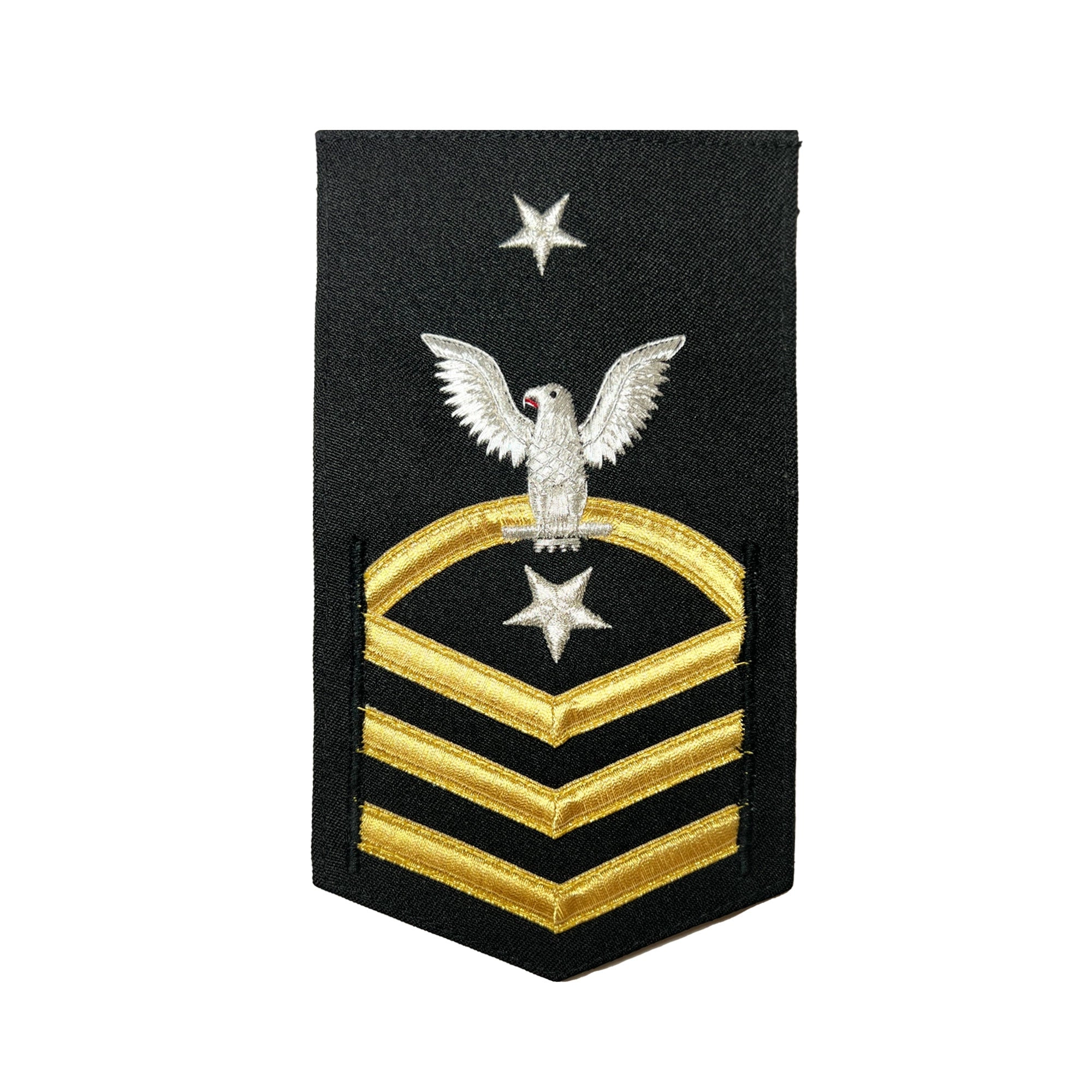 Picture of US Navy Rating Badges E8 Male Rating Command Senior Chief: Vanchief On Blue
