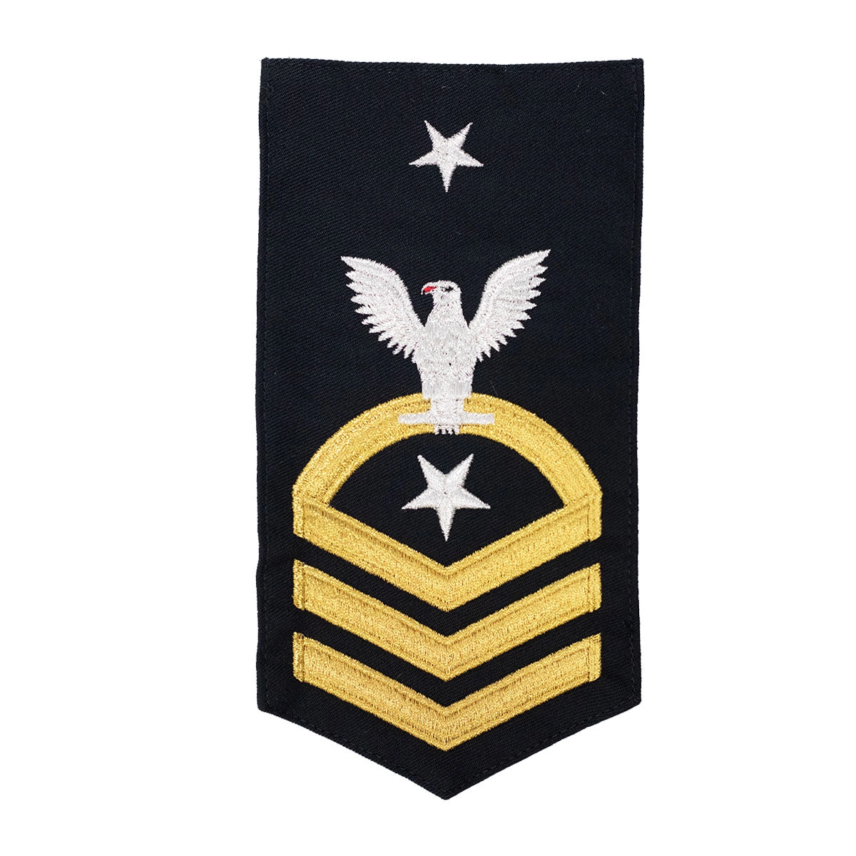 Picture of US Navy Rating Badges E8 Male Rating Csc Command Senior Chief: Seaworthy Gold On Blue