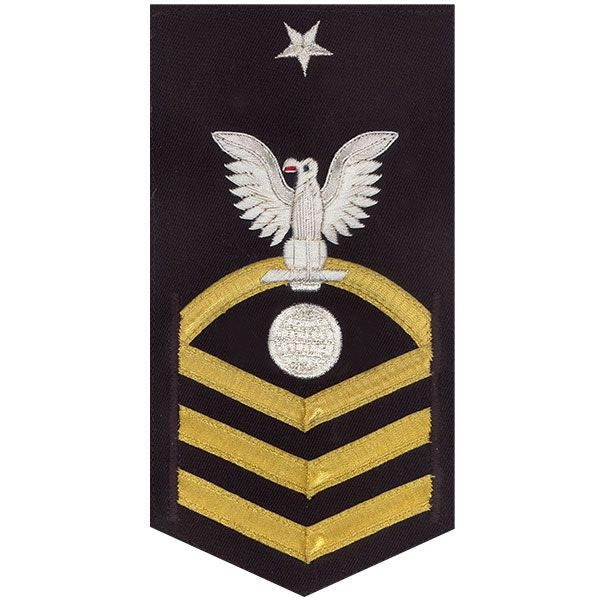 Picture of US Navy Rating Badges E8 Male Rating ElectricianS Mate: Vanchief On Blue