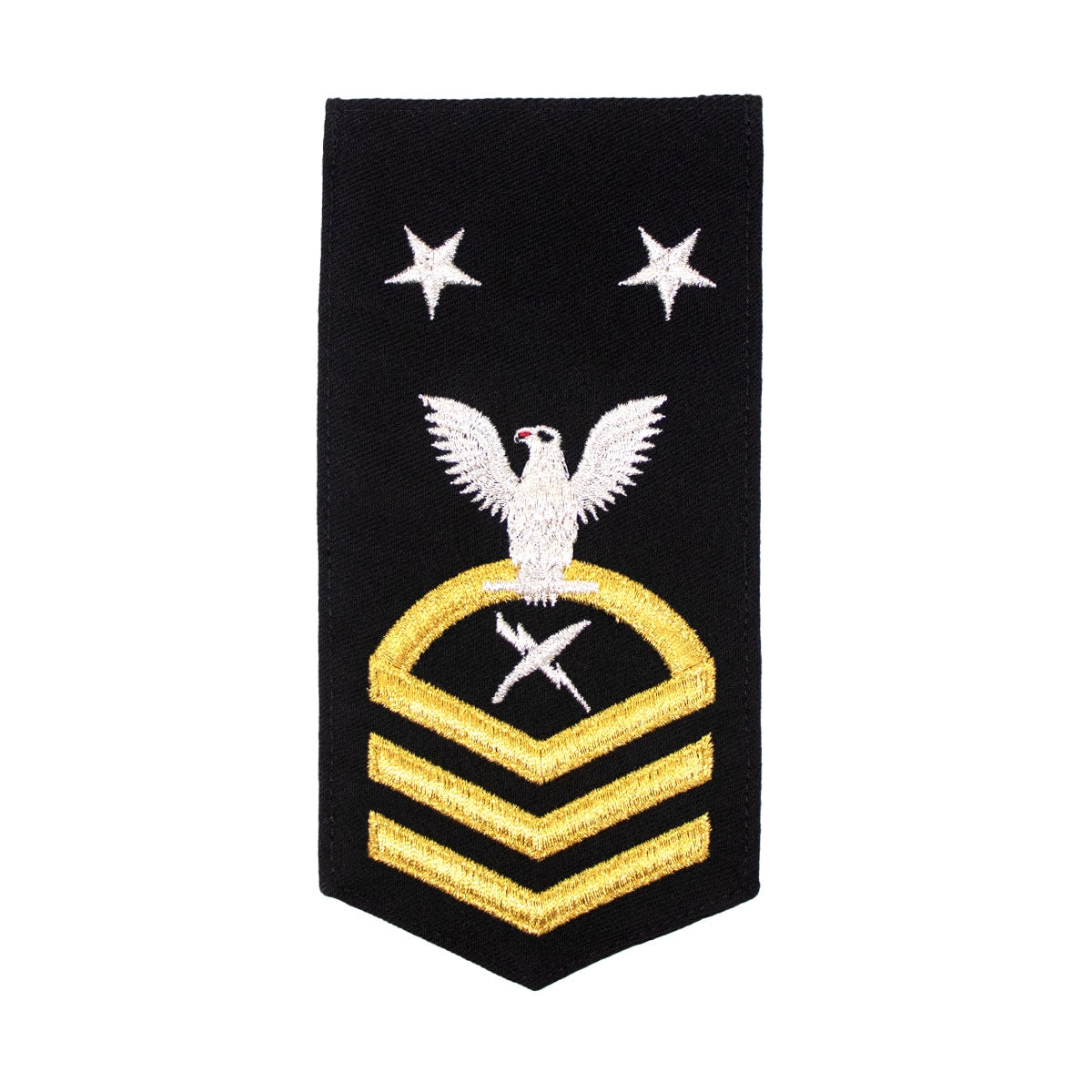 Picture of US Navy Rating Badges E9 Female Rating Ct Cryptologic Technician : Seaworthy Gold On Blue