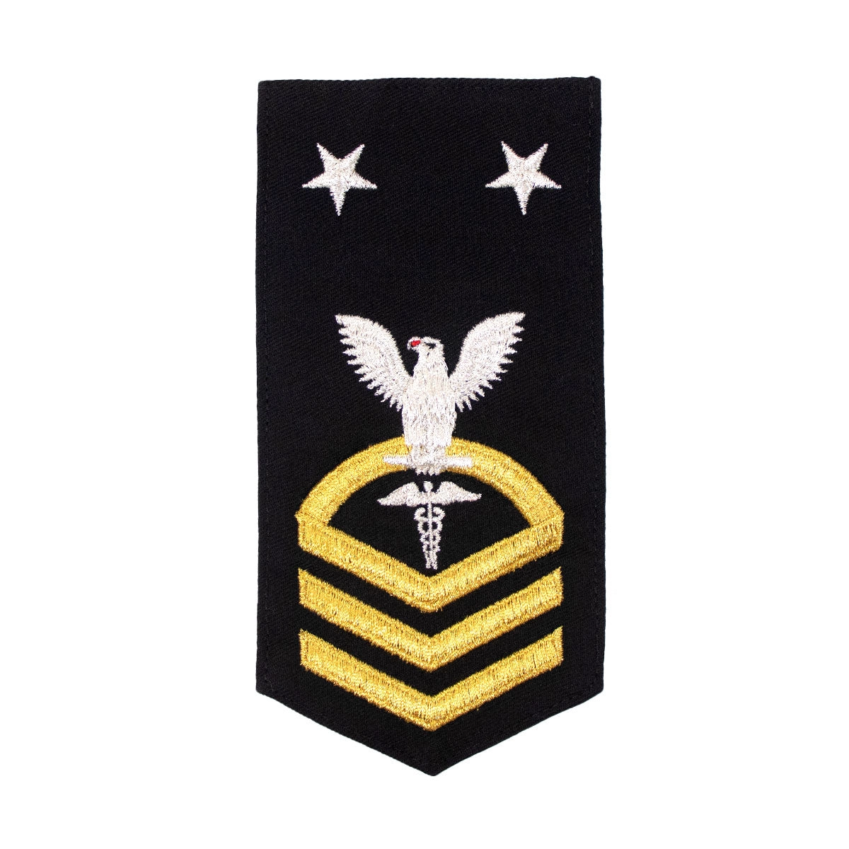 Picture of US Navy Rating Badges E9 Female Rating Hm Hospitalman : Seaworthy Gold On Blue