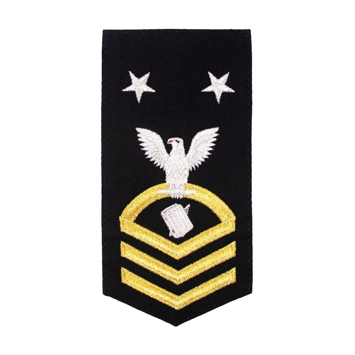 Picture of US Navy Rating Badges E9 Female Rating Ps Personnelman : Seaworthy Gold On Blue