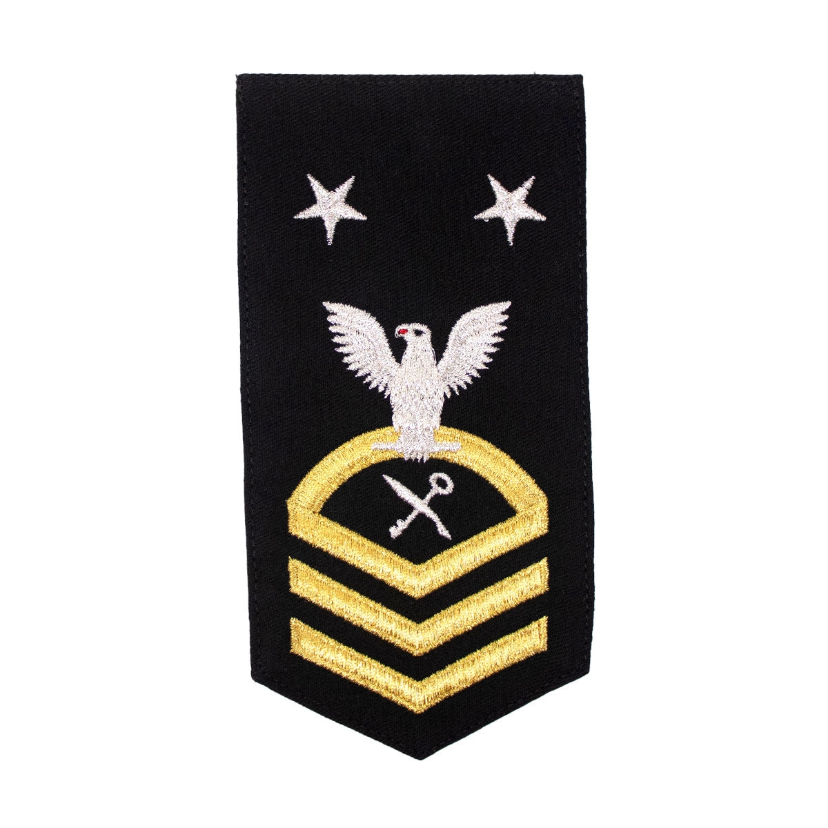 Picture of US Navy Rating Badges E9 Female Rating Rs Retail Services Specialist: Seaworthy Gold On Blue
