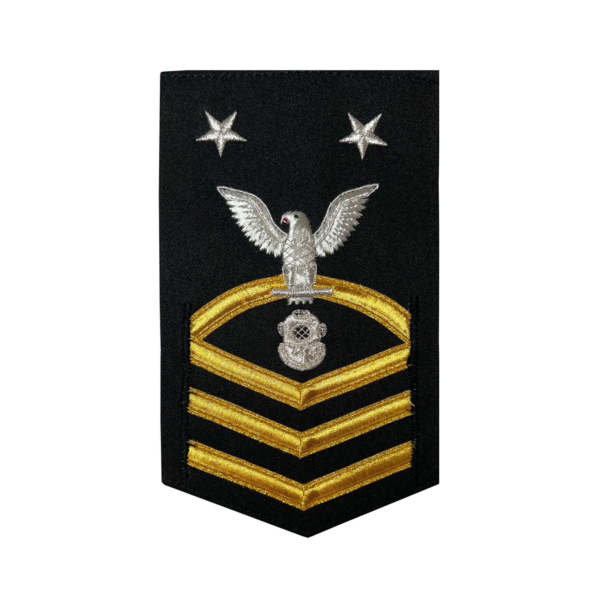 Picture of US Navy Rating Badges E9 Male Diver- Vanchief On Blue
