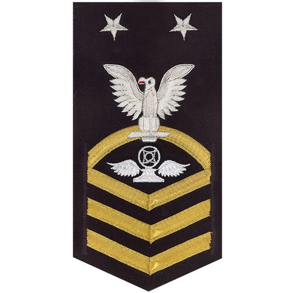 Picture of US Navy Rating Badges E9 Male Rating Air Traffic Control: Vanchief On Blue