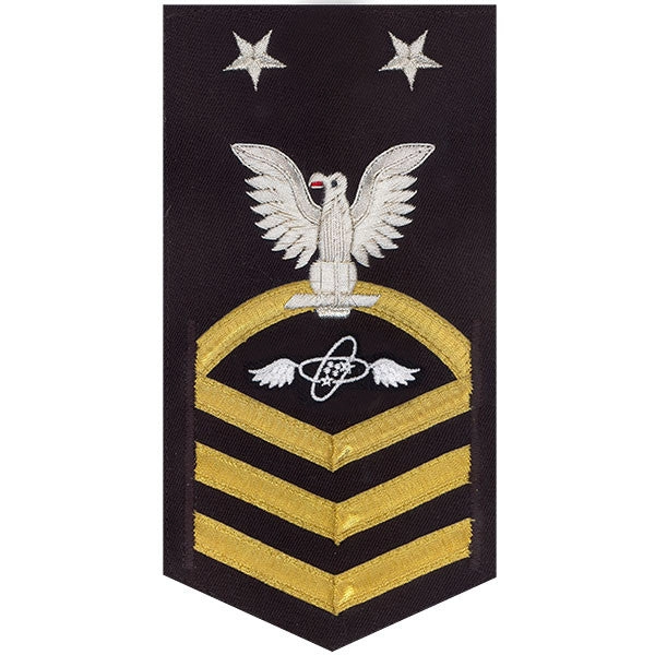 Picture of US Navy Rating Badges E9 Male Rating Aviation Electronics Technician: Vanchief On Blue