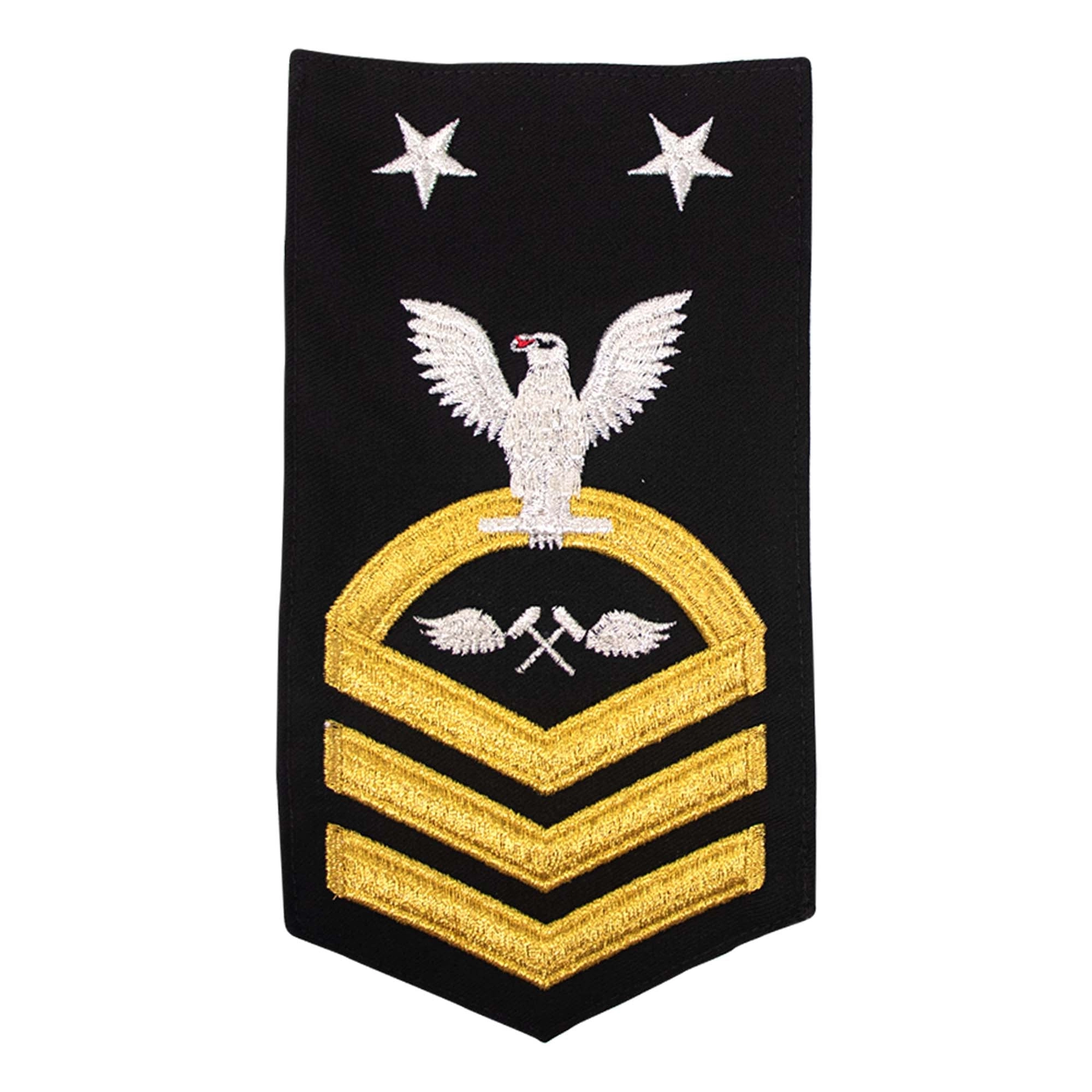 Picture of US Navy Rating Badges E9 Male Rating Aviation Structural Mechanic: Seaworthy Gold On Blue