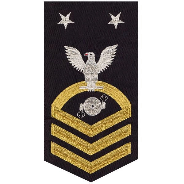 Picture of US Navy Rating Badges E9 Male Rating Boiler Technician: Seaworthy Gold On Blue