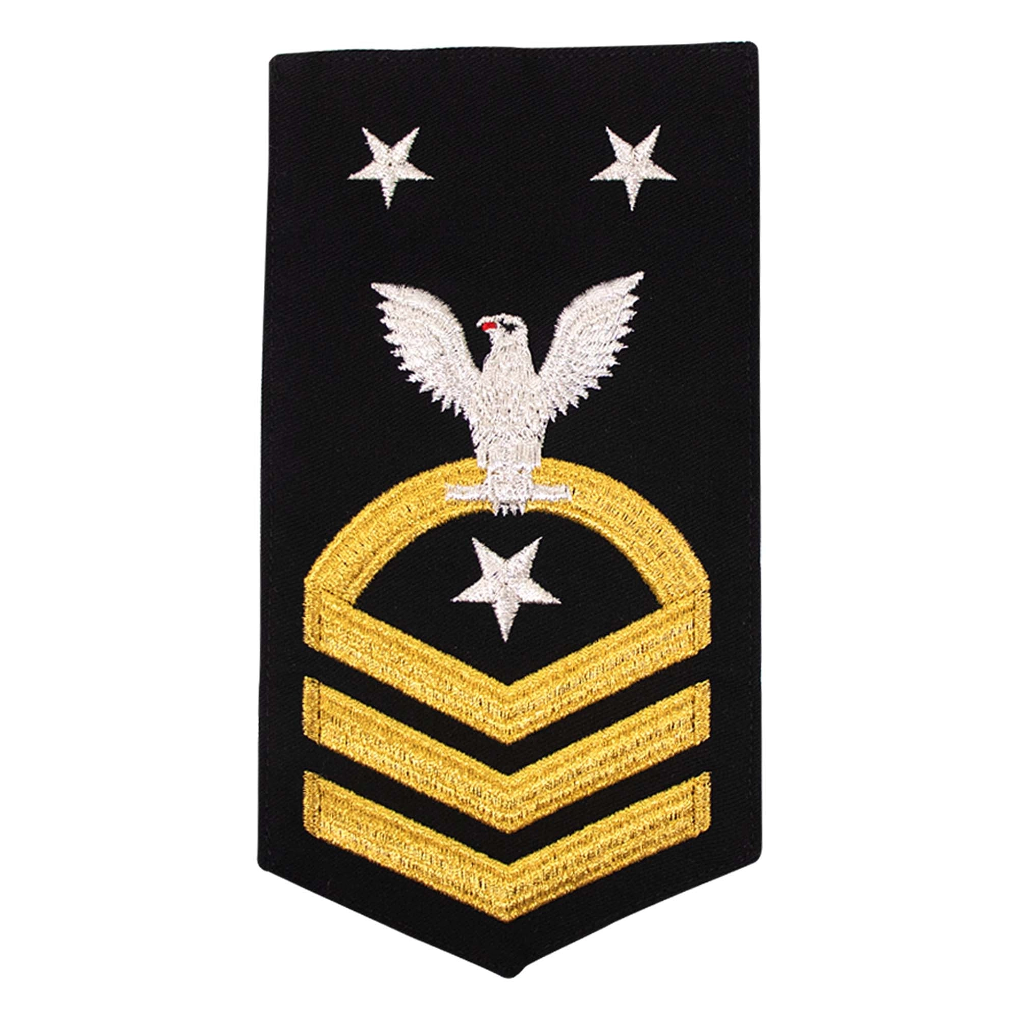 Picture of US Navy Rating Badges E9 Male Rating Command Master Chief: Seaworthy Gold On Blue