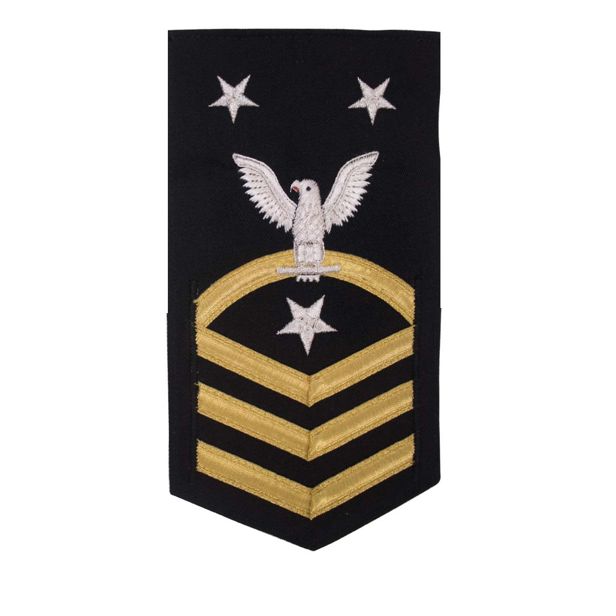 Picture of US Navy Rating Badges E9 Male Rating Command Master Chief: Vanchief On Blue