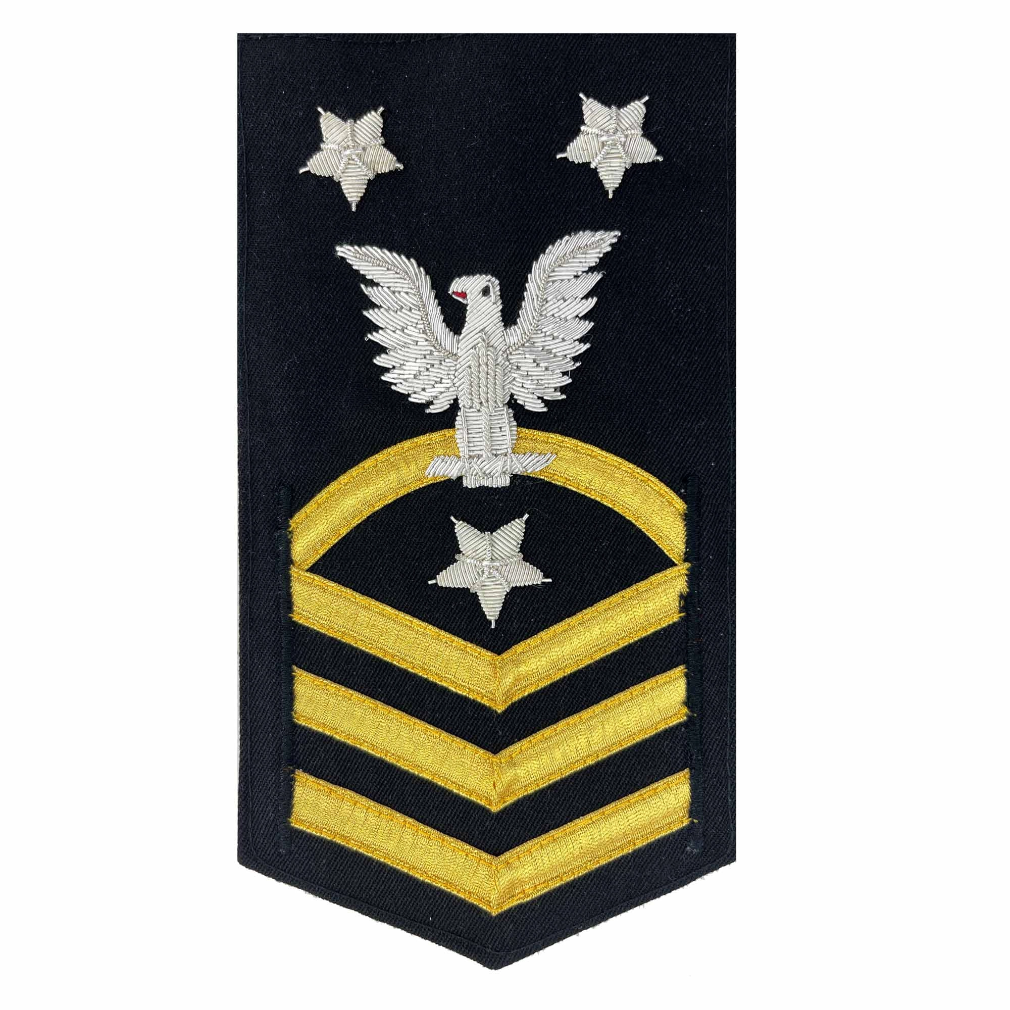 Picture of US Navy Rating Badges E9 Male Rating Command Master Chief: Vanfine On Blue