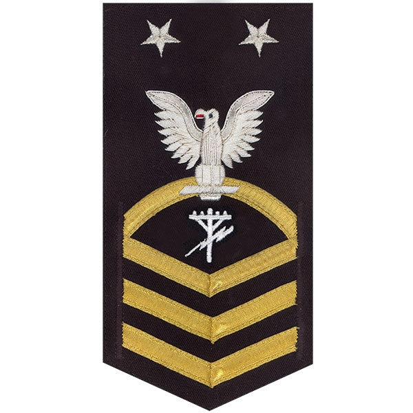 Picture of US Navy Rating Badges E9 Male Rating Construction Electrician: Vanchief On Blue