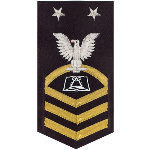 Picture of US Navy Rating Badges E9 Male Rating Culinary Specialist: Vanchief On Blue