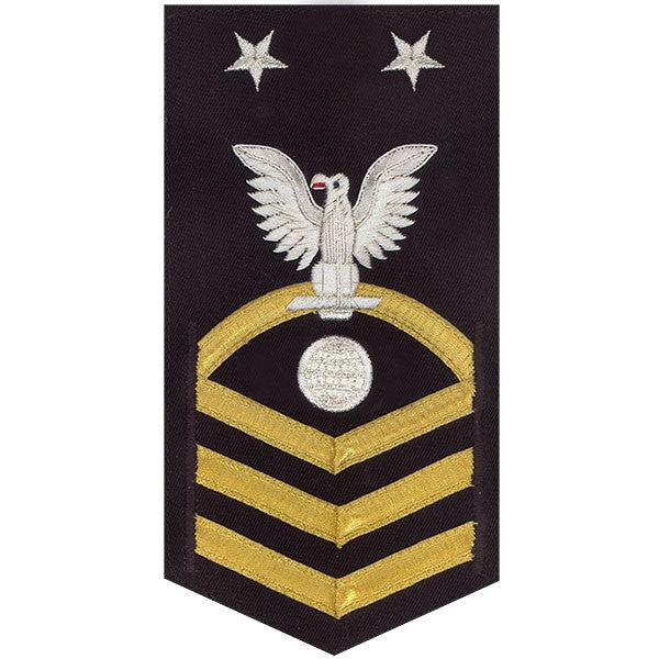 Picture of US Navy Rating Badges E9 Male Rating ElectricianS Mate: Vanchief On Blue