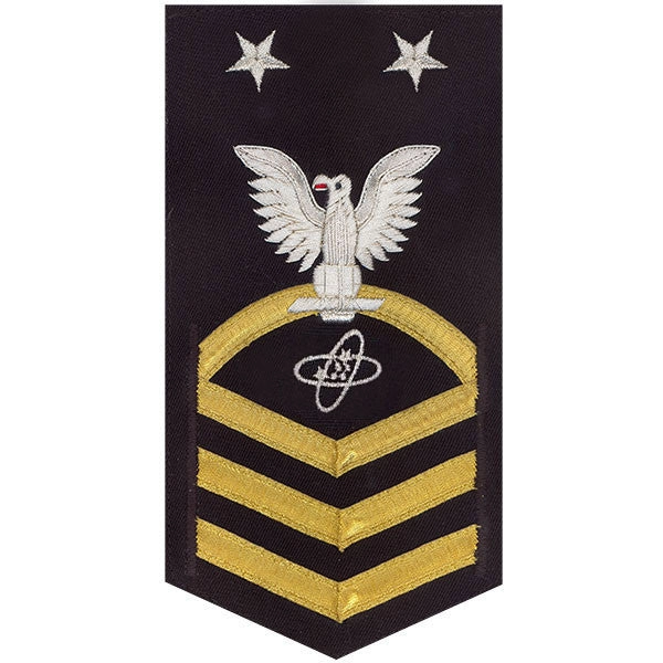 Picture of US Navy Rating Badges E9 Male Rating Electronics Technician: Vanchief On Blue