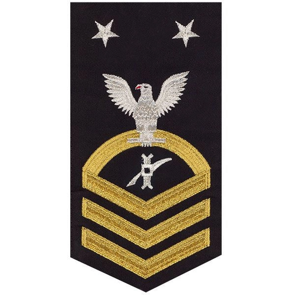 Picture of US Navy Rating Badges E9 Male Rating Legalman: Seaworthy Gold On Blue
