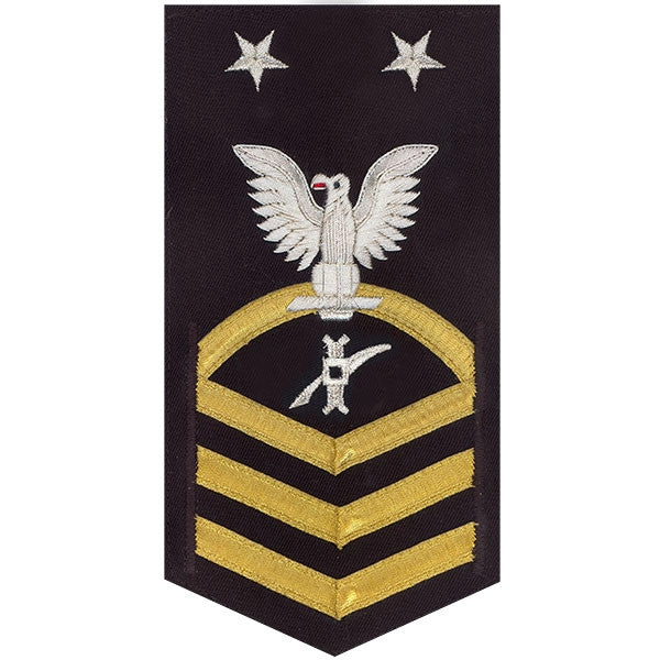 Picture of US Navy Rating Badges E9 Male Rating Legalman: Vanchief On Blue