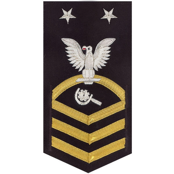 Picture of US Navy Rating Badges E9 Male Rating Machinery Repairman: Vanchief On Blue