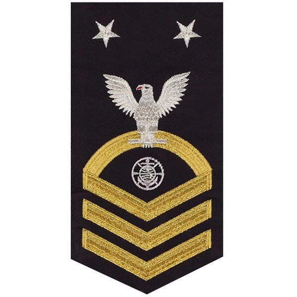 Picture of US Navy Rating Badges E9 Male Rating Religious Programs Specialist: Seaworthy Gold On Blue