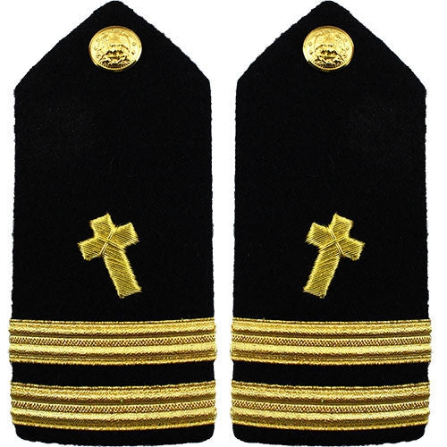 Picture of US Navy Shoulder Boards Shoulder Boardlieutenant Christian Chaplain: Male