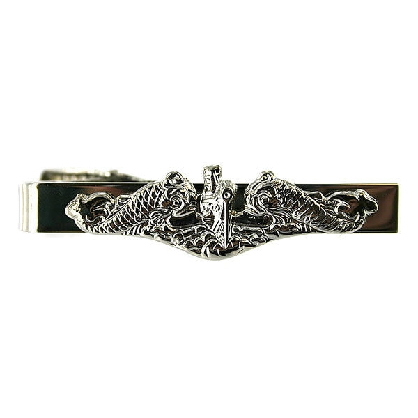 Picture of US Navy Ties Tie Clasp: Enlisted with Submarine Dolphin Insignia